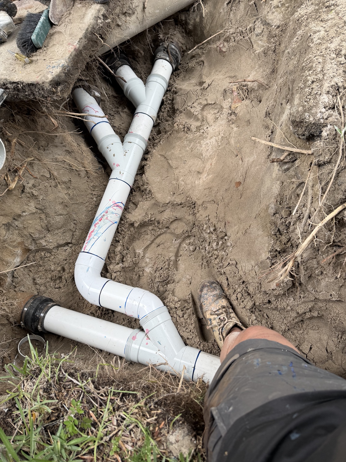 Drain repair pipework by Back2Flow Plumbing